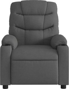 vidaXL Rozkładany fotel masujący, elektryczny, ciemnoszary, tkanina 8