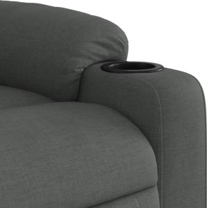 vidaXL Rozkładany fotel masujący, elektryczny, ciemnoszary, tkanina 10