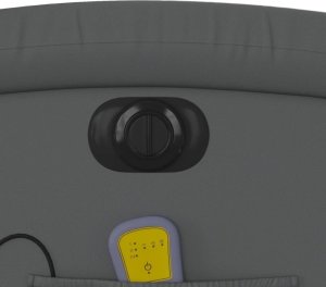 vidaXL Rozkładany fotel masujący, elektryczny, szary, sztuczna skóra 11