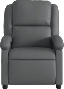 vidaXL Rozkładany fotel masujący, elektryczny, szary, sztuczna skóra 8