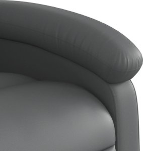 vidaXL Rozkładany fotel masujący, elektryczny, szary, sztuczna skóra 10