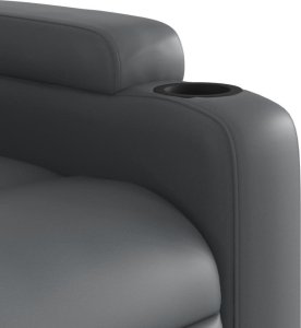 vidaXL Rozkładany fotel masujący, elektryczny, szary, sztuczna skóra 10