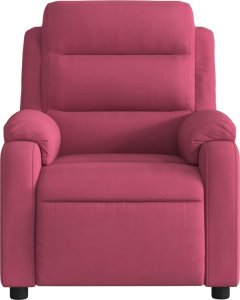 vidaXL Rozkładany fotel masujący, elektryczny, winna czerwień, aksamit 8