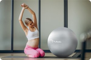 Triton Piłka ciążowa do aerobiku 65 cm NS-951 szara 7