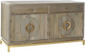 DKD Home Decor Kredens DKD Home Decor Złoty Metal Brązowy Topola (150 x 50 x 80 cm) 1