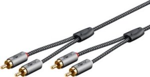 Kabel Goobay Kabel stereo RCA, 5 m, Sharkskin Grey - Długość kabla 5 m 1