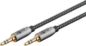 Kabel Goobay Kabel połączeniowy audio AUX, 3,5 mm stereo, 5 m, Sharkskin Grey - Długość kabla 5 m 1