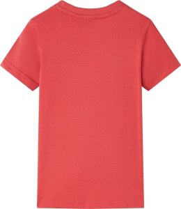 vidaXL Koszulka dziecięca z krótkimi rękawami, czerwona, 128 2