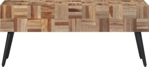 vidaXL Ławka, 110x35x45 cm, lite drewno tekowe z odzysku 2