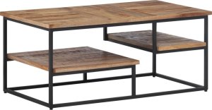 vidaXL Stolik kawowy, 90x50x39 cm, drewno tekowe z odzysku 10