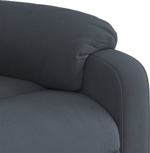 vidaXL vidaXL Rozkładany fotel masujący, elektryczny, ciemnoszary, aksamit 10