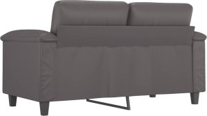 vidaXL vidaXL 2-osobowa sofa, szary, 120 cm, sztuczna skóra 5