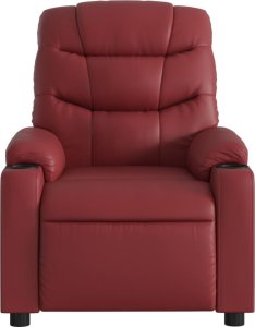 vidaXL vidaXL Rozkładany fotel masujący, elektryczny, bordowy, sztuczna skóra 9