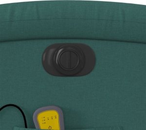 vidaXL Podnoszony fotel masujący, elektryczny, rozkładany, zielony 12