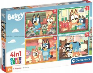 Clementoni CLE puzzle 4w1 SuperKolor Bluey 21530 1