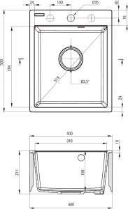 Zlewozmywak Deante Deante Zlewozmywak granitowy 1-komorowy 2
