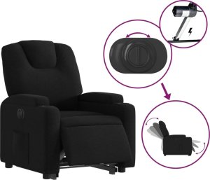 vidaXL Podnoszony fotel masujący, elektryczny, rozkładany, czarny 6