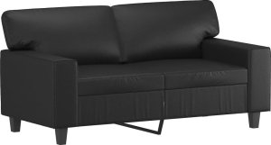 vidaXL 2-osobowa sofa, czarna, 120 cm, sztuczna skóra 2