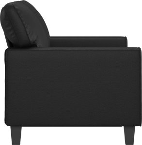 vidaXL 2-osobowa sofa, czarna, 120 cm, sztuczna skóra 4