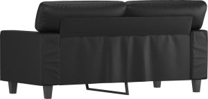 vidaXL 2-osobowa sofa, czarna, 120 cm, sztuczna skóra 5