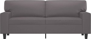 vidaXL 2-osobowa sofa, szary, 140 cm, sztuczna skóra 3