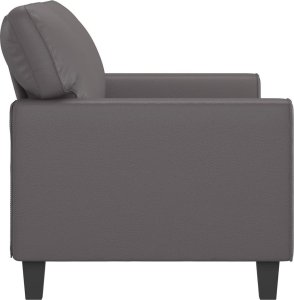 vidaXL 2-osobowa sofa, szary, 140 cm, sztuczna skóra 4
