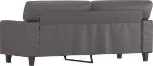 vidaXL 2-osobowa sofa, szary, 140 cm, sztuczna skóra 5
