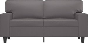 vidaXL 2-osobowa sofa, szary, 120 cm, sztuczna skóra 3