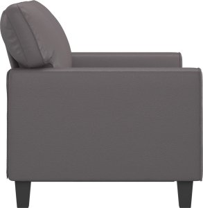 vidaXL 2-osobowa sofa, szary, 120 cm, sztuczna skóra 4