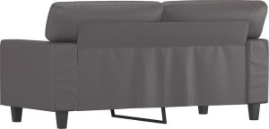 vidaXL 2-osobowa sofa, szary, 120 cm, sztuczna skóra 5