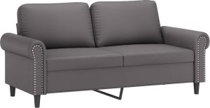 vidaXL 2-osobowa sofa, szary, 140 cm, sztuczna skóra 2