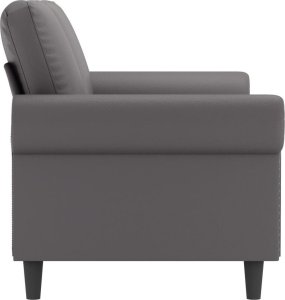 vidaXL 2-osobowa sofa, szary, 140 cm, sztuczna skóra 4