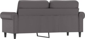 vidaXL 2-osobowa sofa, szary, 140 cm, sztuczna skóra 5