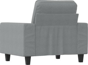 vidaXL Fotel, jasnoszary, 60 cm, obity tkaniną 5