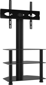 vidaXL Narożny stojak na TV 32-70 cali, 3-poziomowy, czarny 2