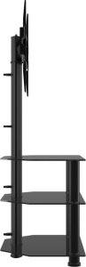 vidaXL Narożny stojak na TV 32-70 cali, 3-poziomowy, czarny 4