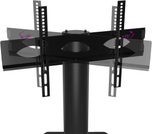 vidaXL Narożny stojak na TV 32-70 cali, 3-poziomowy, czarny 8