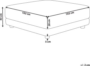 Beliani Otomana złamana beżowa SIGTUNA 7