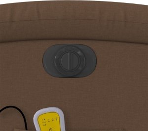 vidaXL Podnoszony fotel masujący, elektryczny, rozkładany, brązowy 12