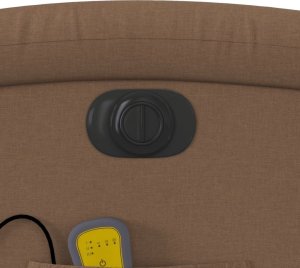 vidaXL Podnoszony fotel masujący, elektryczny, rozkładany, brązowy 11