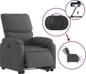 vidaXL Podnoszony fotel masujący, elektryczny, rozkładany, ciemnoszary 6