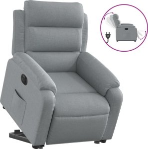 vidaXL Podnoszony fotel masujący, elektryczny, rozkładany, jasnoszary 2