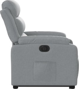 vidaXL Podnoszony fotel masujący, elektryczny, rozkładany, jasnoszary 9