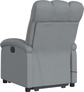 vidaXL Podnoszony fotel masujący, elektryczny, rozkładany, jasnoszary 5