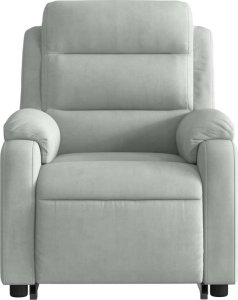 vidaXL Podnoszony fotel masujący, elektryczny, rozkładany, jasnoszary 9