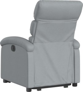 vidaXL Podnoszony fotel masujący, elektryczny, rozkładany, jasnoszary 4