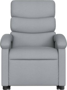 vidaXL Podnoszony fotel masujący, elektryczny, rozkładany, jasnoszary 8