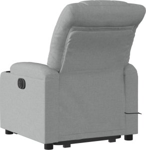 vidaXL Podnoszony fotel masujący, elektryczny, rozkładany, jasnoszary 5