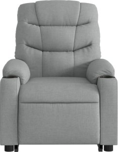 vidaXL Podnoszony fotel masujący, elektryczny, rozkładany, jasnoszary 9