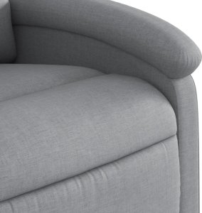 vidaXL Podnoszony fotel masujący, elektryczny, rozkładany, jasnoszary 12